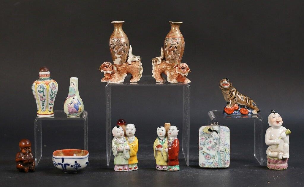 Appraisal: Lot of Chinese and Japanese porcelain including snuff bottles including