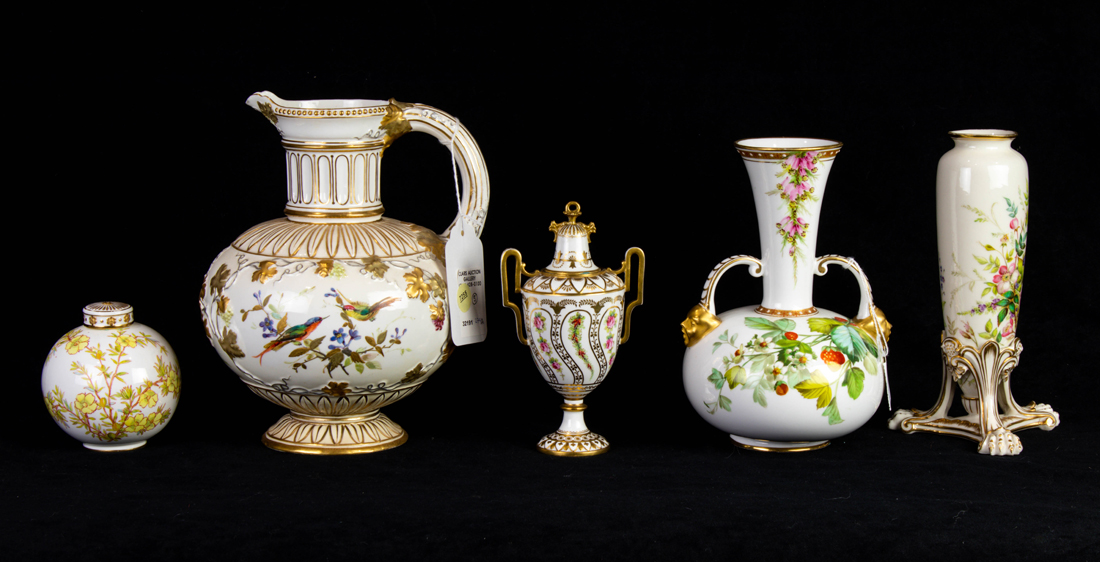 Appraisal: Lot of Royal Crown Derby porcelain vases pitcher and jar