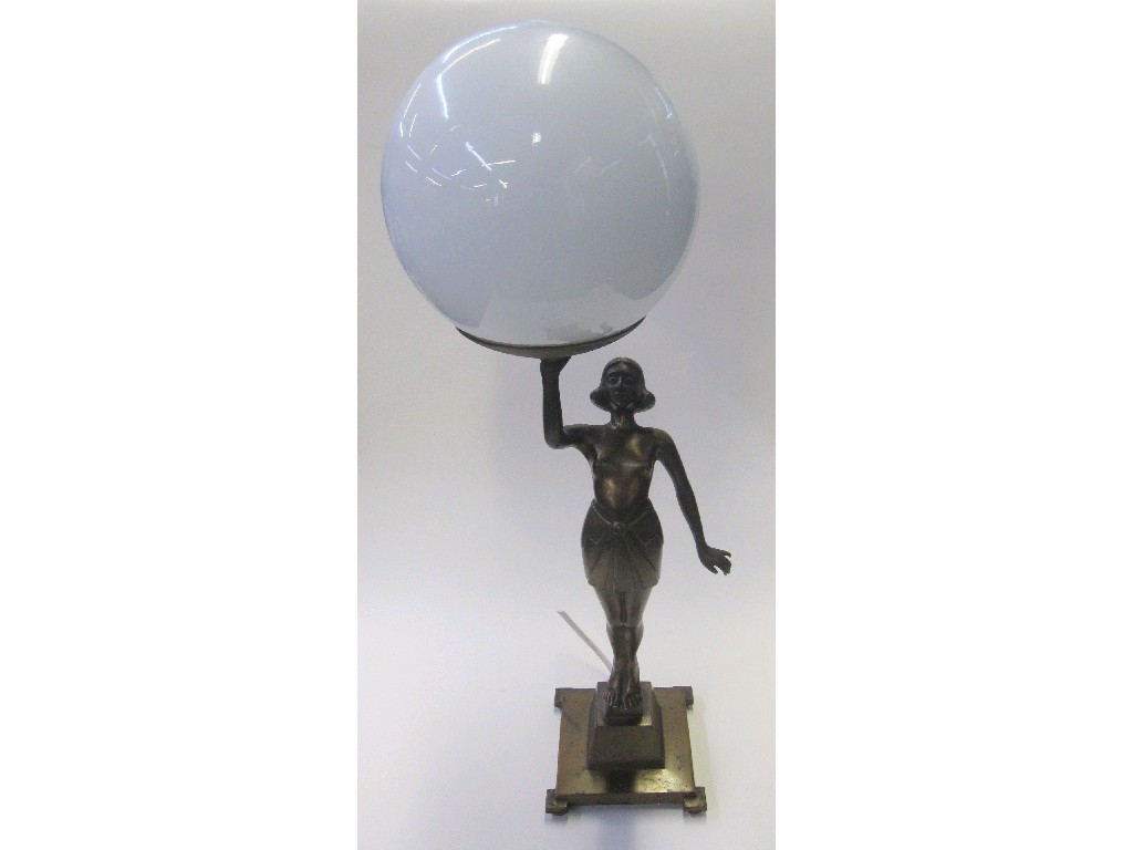 Appraisal: Art Deco Banksway figural table lamp modelled as a scantily