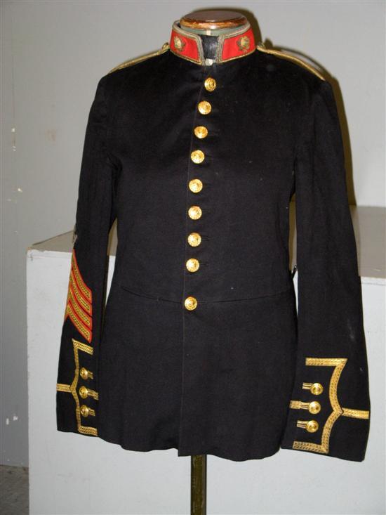 Appraisal: Royal Marines officer's navy blue dress jacket with four stripes