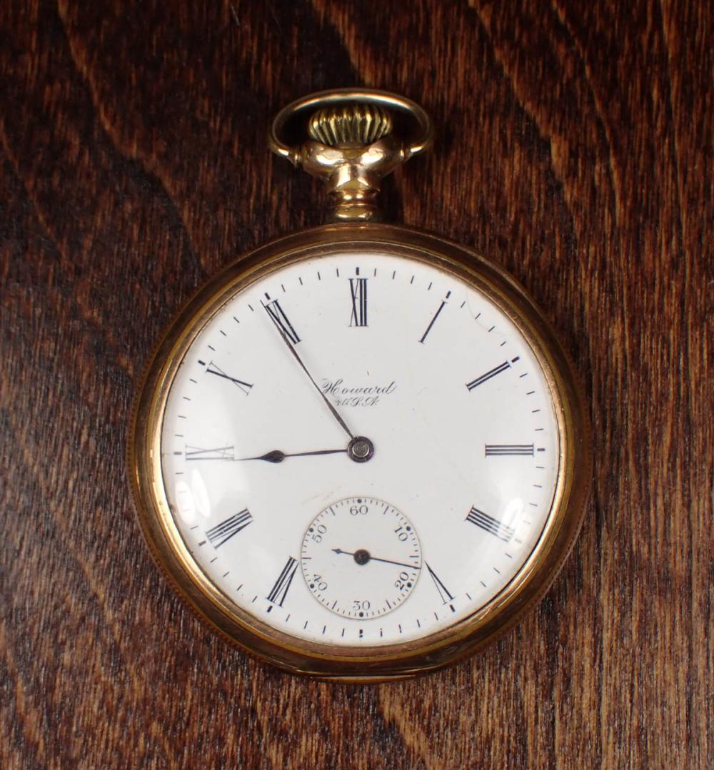 Appraisal: E HOWARD MODEL OPEN FACE POCKET WATCH having hour minute