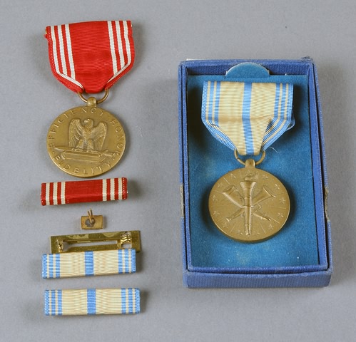 Appraisal: medals with ribbons is a Good Conduct medal issued to