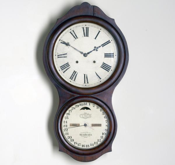 Appraisal: ITHACA CALENDAR CLOCK CO Office number wall clock