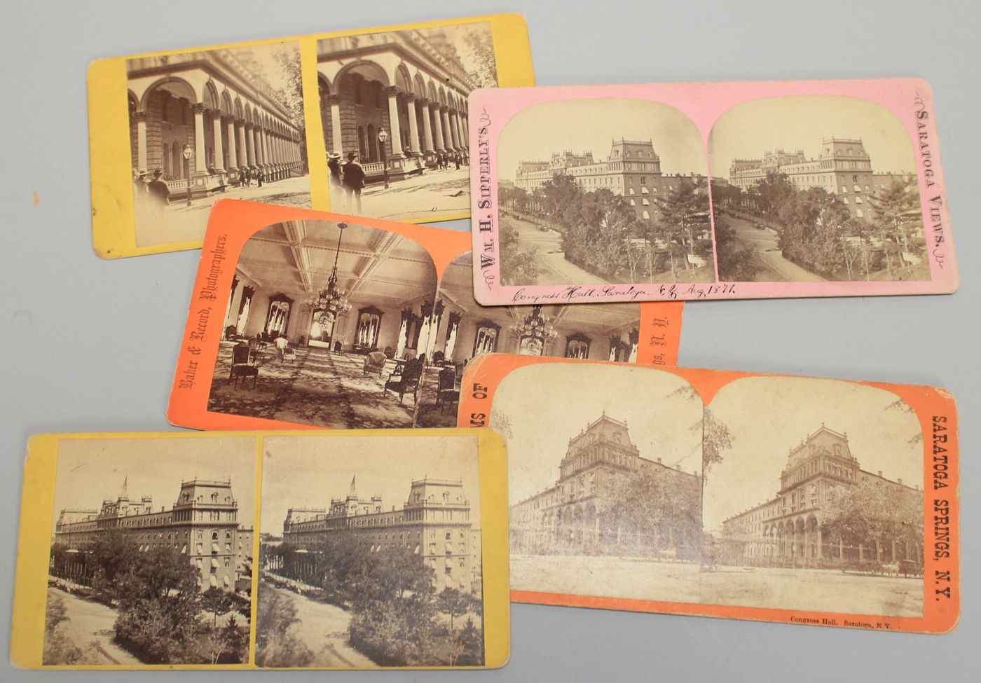 Appraisal: ALBUM OF STEREO CARDSApprox views of Saratoga Springs hotels views