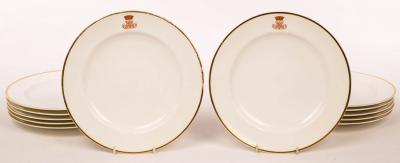 Appraisal: Twelve Minton dinner plates each bearing monogram beneath a coronet