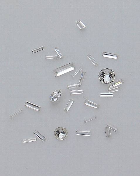 Appraisal: A collection of unmounted diamonds total diamond weight cts