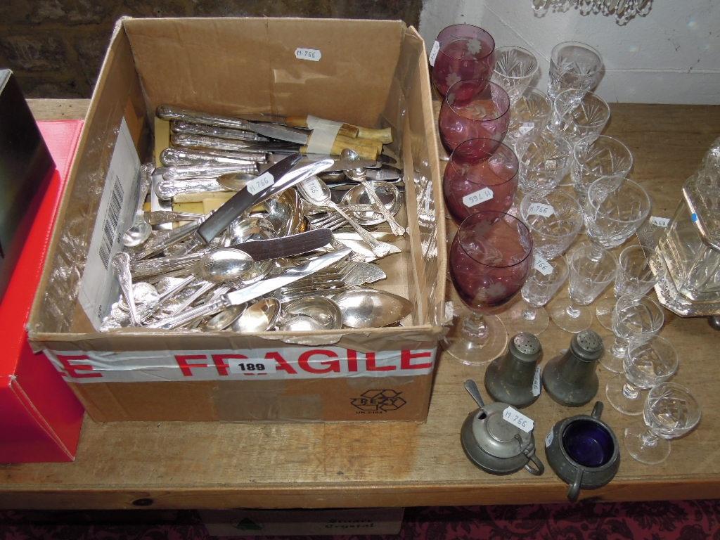 Appraisal: A small collection of drinking glasses including a set of