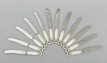 Appraisal: Twelve Georg Jensen Fruit Knives in Acorn Pattern A wonderful