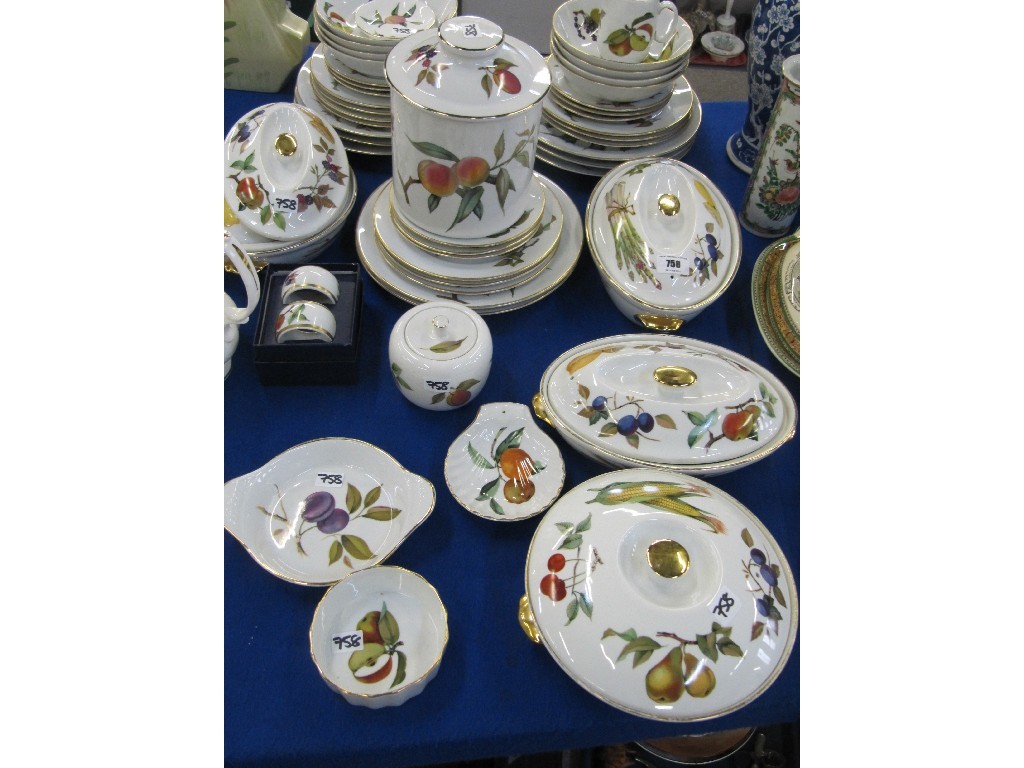 Appraisal: Collection of Royal Worcester Evesham dinner and tablewares to include