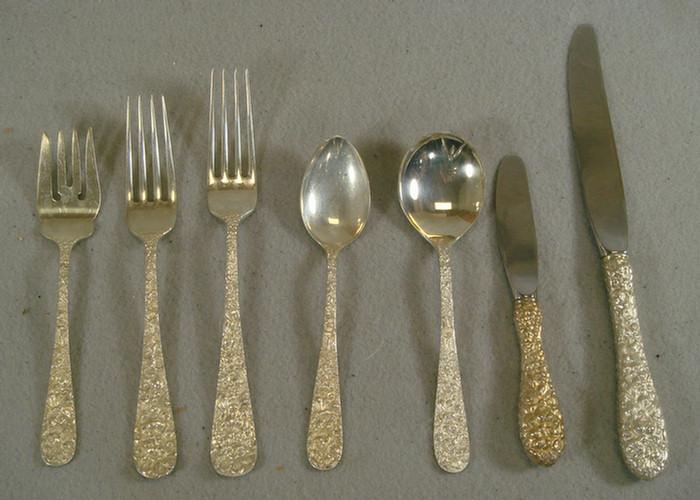 Appraisal: pcs Stieff Rose sterling silver flatware c o each dessert