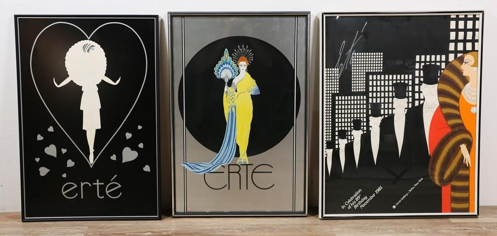 Appraisal: ERTE POSTERS Erte posters In Celebration of His th Birthday