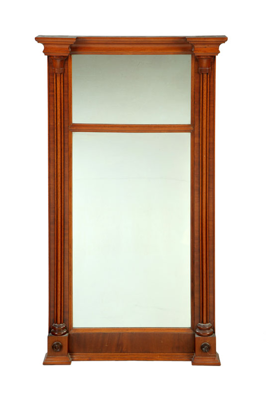 Appraisal: MIRROR Divided Federal mahogany architectural mirror circa - with cornice