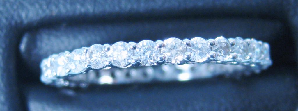 Appraisal: A Contemporary Diamond Eternity Ring pave-set brilliant-cut stones in ct