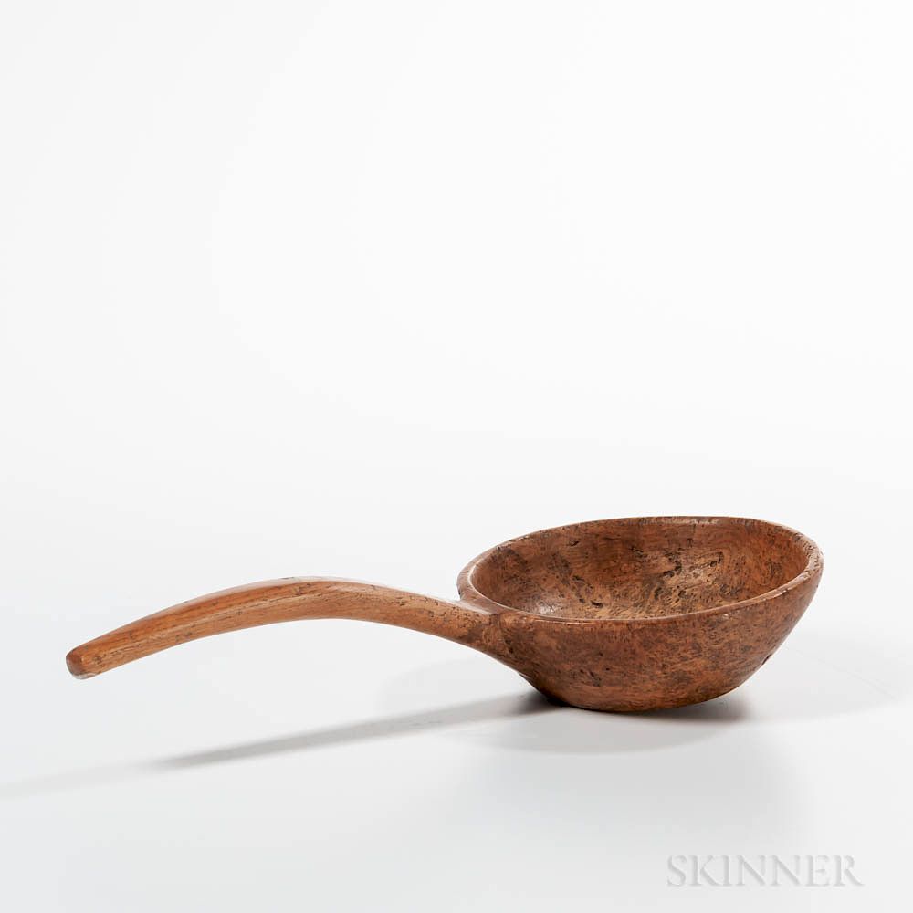 Appraisal: Carved Woodlands Ash Burl Scoop Carved Woodlands Ash Burl Scoop