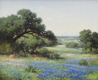 Appraisal: Painting Robert Wood Texas Bluebonnets Robert William Wood American -