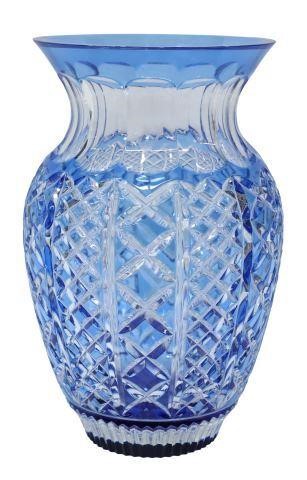 Appraisal: Waterford Fleurology Molly light blue cut crystal bouquet vase with