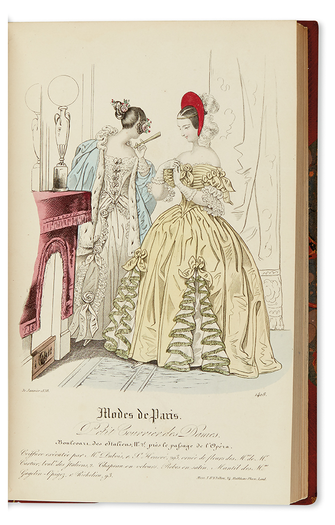 Appraisal: COSTUME Coloured Plates of the Latest Fashions Spine label hand-colored