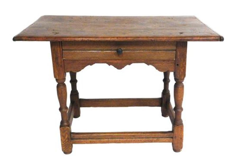 Appraisal: Tavern table possibly Essex County Mass late th C oak