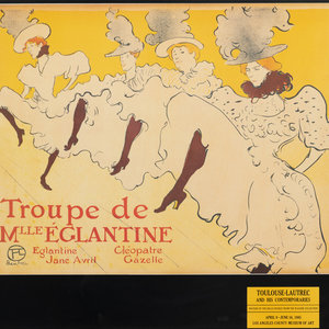 Appraisal: An Exhibition Poster Featuring an Image by Henri de Toulouse-Lautrec