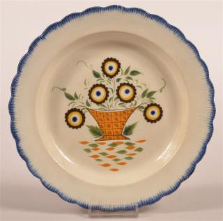 Appraisal: Leeds Blue Feather Edge Primrose Pattern Plate Leeds Blue Feather