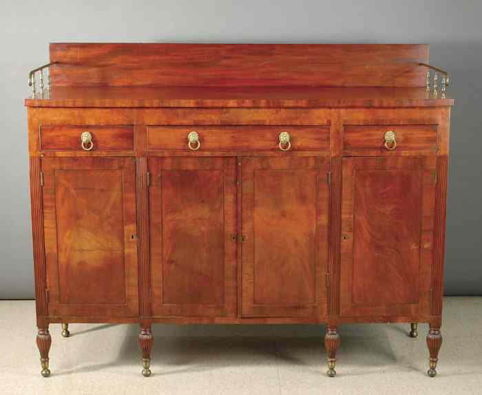 Appraisal: EMPIRE MAHOGANY SIDEBOARD American second quarter of the th century