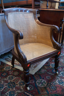 Appraisal: VICTORAIN RATTAN SEATED ARM CHAIR