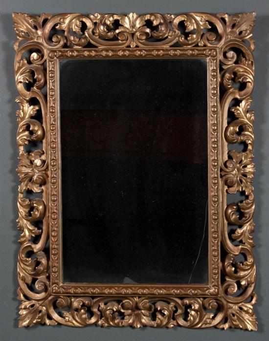 Appraisal: Italian Baroque style carved gesso giltwood looking glass late th