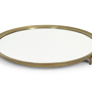 Appraisal: A French Gilt Bronze Mirrored Table Plateau TH CENTURY Diameter