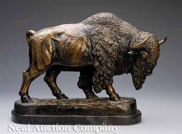 Appraisal: A Bronze Figure of an American Bison unmarked with a