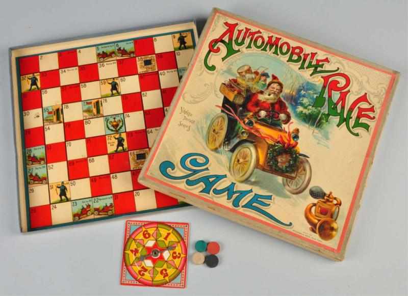 Appraisal: McLoughlin Bros Santa in Automobile Race Game Description Copyright date