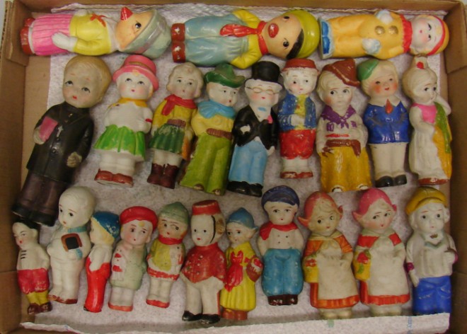 Appraisal: Lot of painted all bisque immobiles Children and characters Japanese