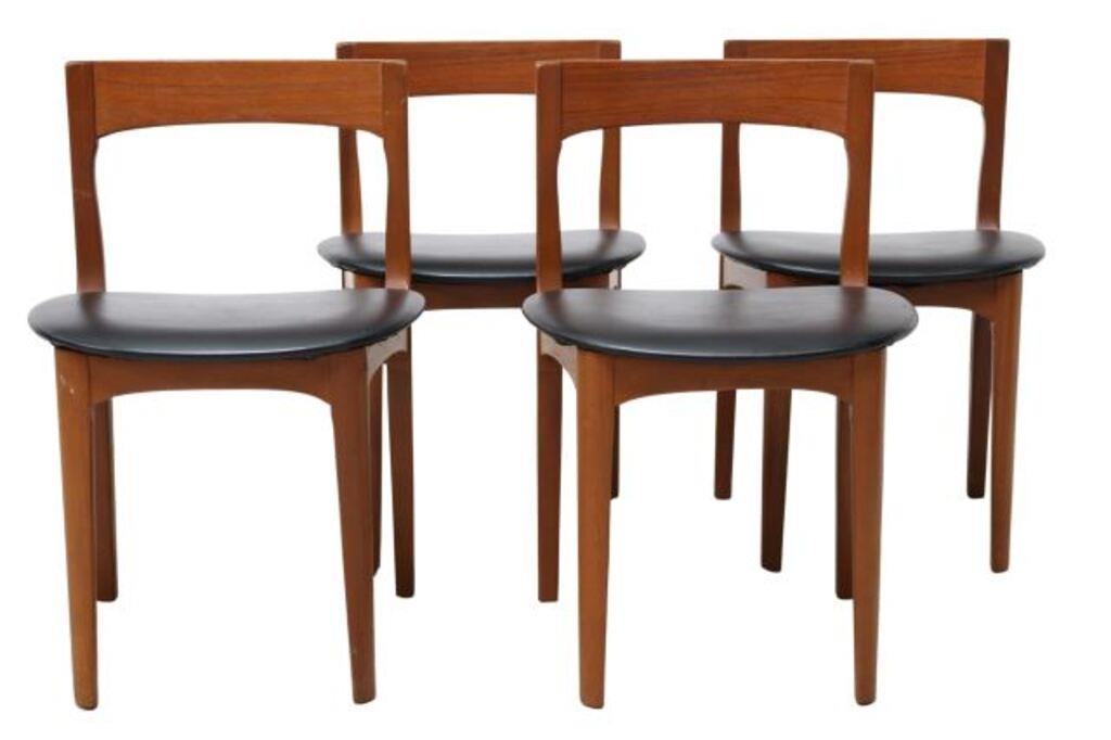 Appraisal: ENGLISH MID-CENTURY MODERN TEAK SIDE CHAIRS lot of English mid-century