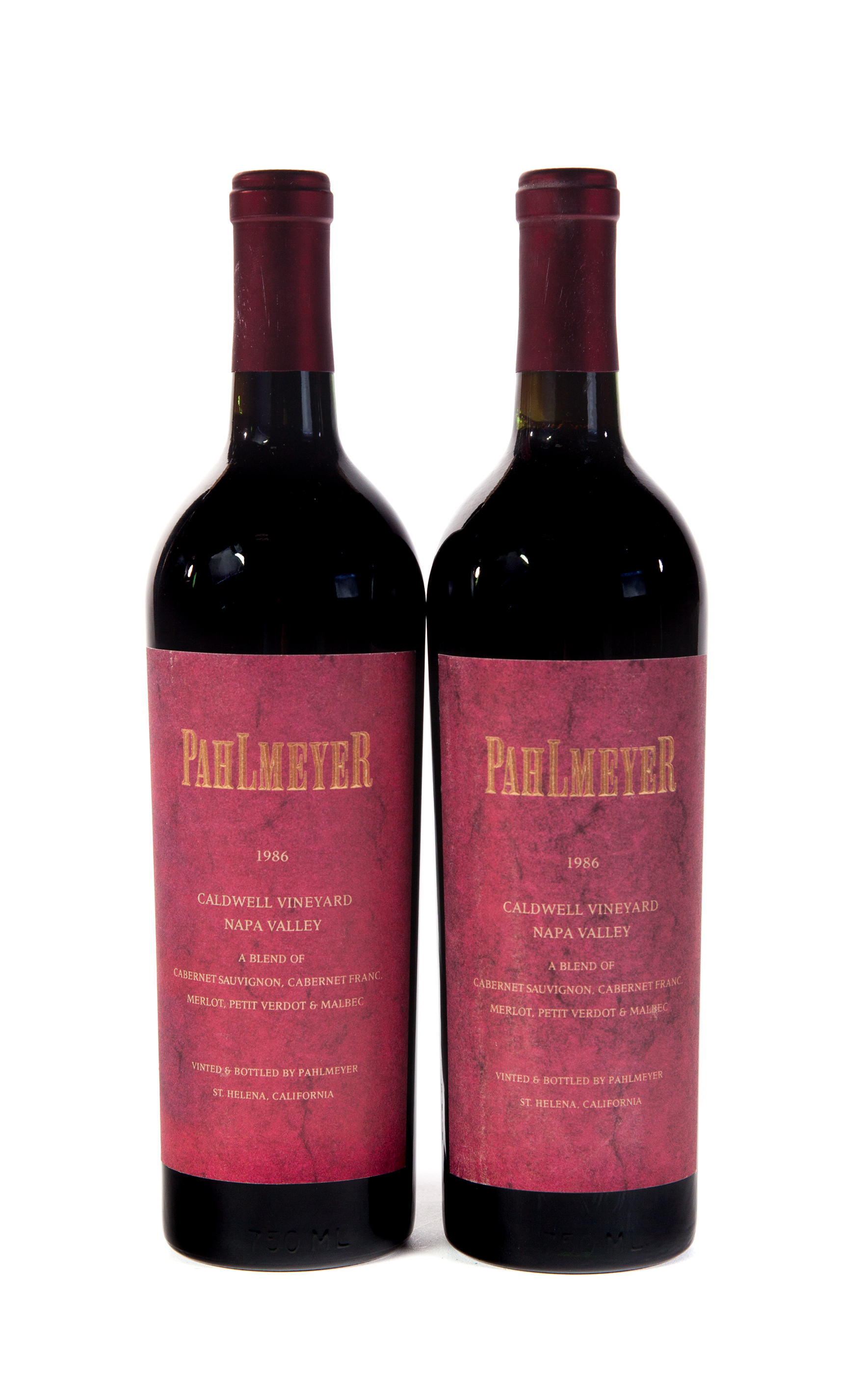 Appraisal: PAHLMEYER PROPRIETARY RED Caldwell Vineyard Napa Valley bottles ml