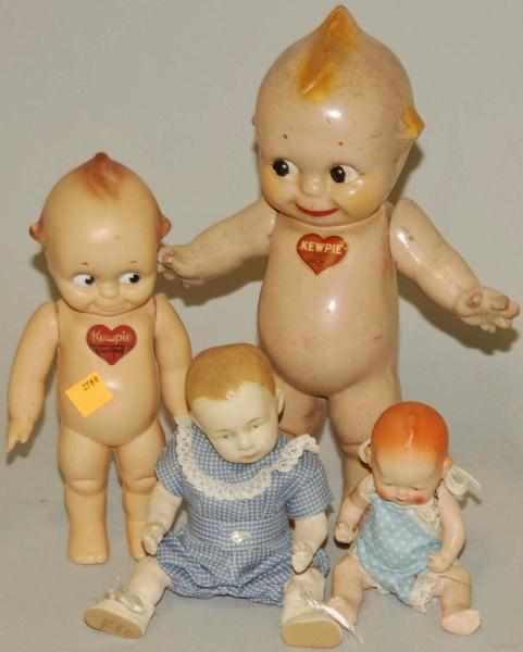 Appraisal: Lot of Four Dolls Three Kewpie dolls and one composition