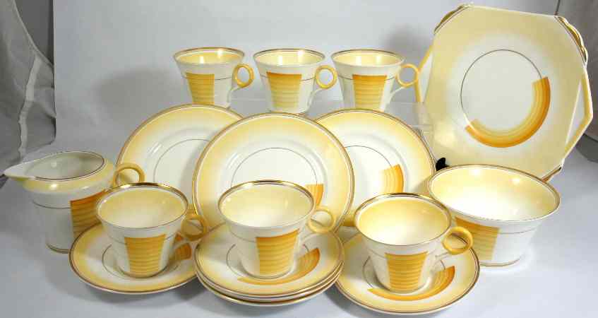 Appraisal: Shelley Art Deco design Tea Set