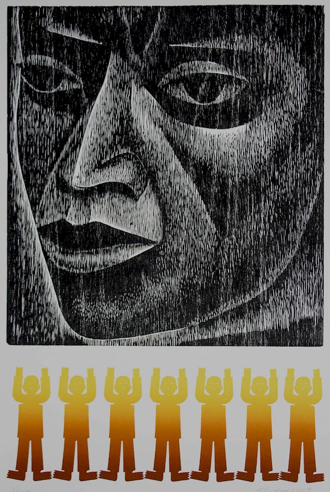 Appraisal: Elizabeth Catlett woodcut and linocut Elizabeth Catlett American - -