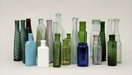 Appraisal: Twenty-Three Colored or Tinted Glass Bottles and Jars to in