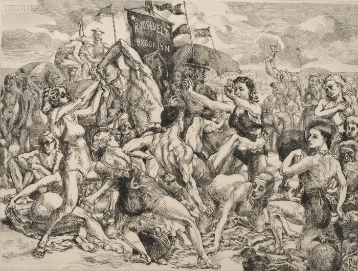 Appraisal: Reginald Marsh American - Coney Island Beach edition of about