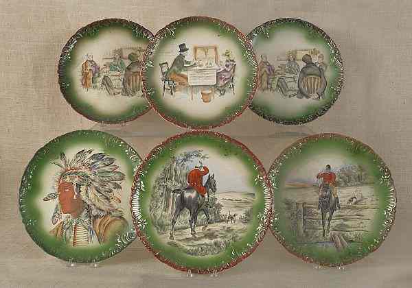 Appraisal: Six Haynes Pottery Baltimore Maryland th c cabinet plates dia