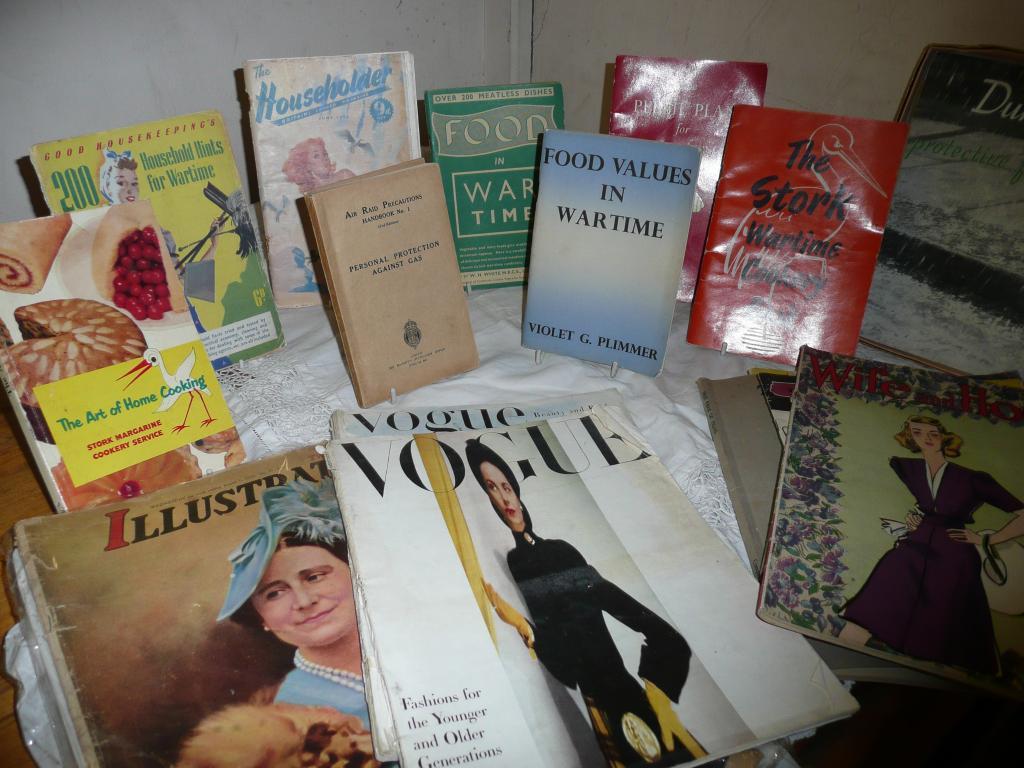 Appraisal: Wartime Vogue magazines cookery air raid handbooks holiday guide Daily