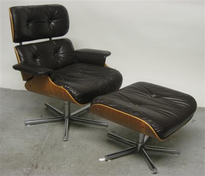 Appraisal: Lounge chair and ottoman in the manner herman miller Chair