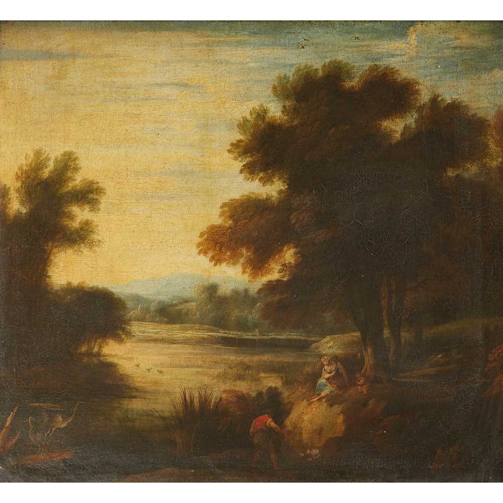 Appraisal: CIRCLE OF PIERRE ANTOINE PATEL A WOODED RIVER LANDSCAPE WITH