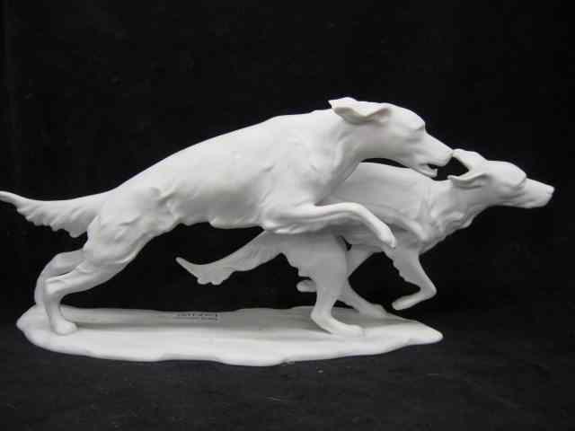 Appraisal: Kaiser Porcelain Figurine of Two Setters running bisque white artist