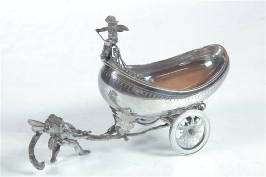 Appraisal: FIGURAL CENTERPIECE American late th-early th century silver plate Fairy