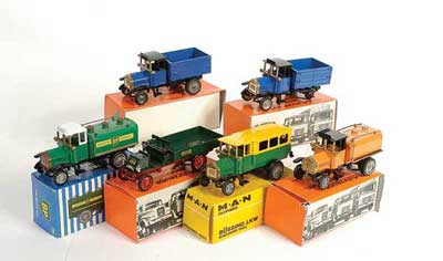 Appraisal: Cursor Germany and other diecast vintage MAN Trucks diecast plastic