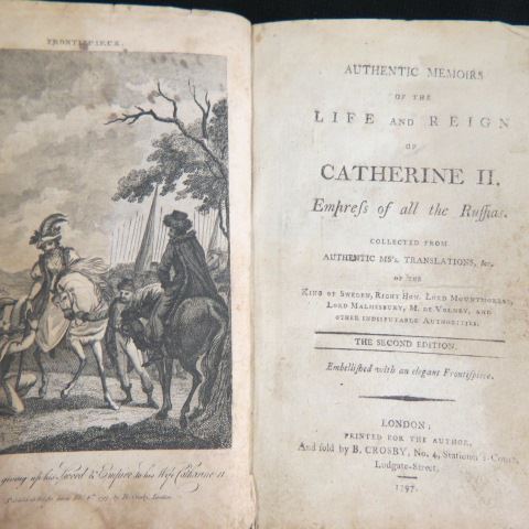 Appraisal: Book Authentic Memoirs of the Life Reign of Catherine II