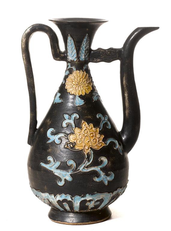 Appraisal: A FAHUA JUG China height cm In the Ming dynasty