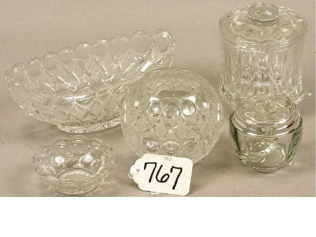 Appraisal: Lot of crystal and clear glass including Heisey apple formed