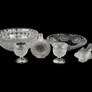 Appraisal: A Collection of Lalique Glass Table Articles Second Half th