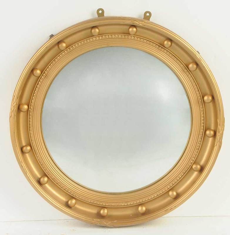 Appraisal: Federal Style Bullseye Mirror American early th century convex tackboard